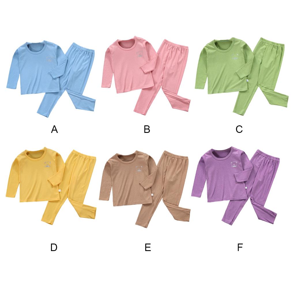 Kinder Thermounterwäsche Elastisch Langarm Rundhals Herbst Winter Zuhause Schule Innere Kleidung Warme Oberteile Anzug für Jungen Mädchen