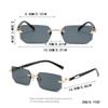 Trendy Frameless Square Sunglasses with Personalized Sun Protection