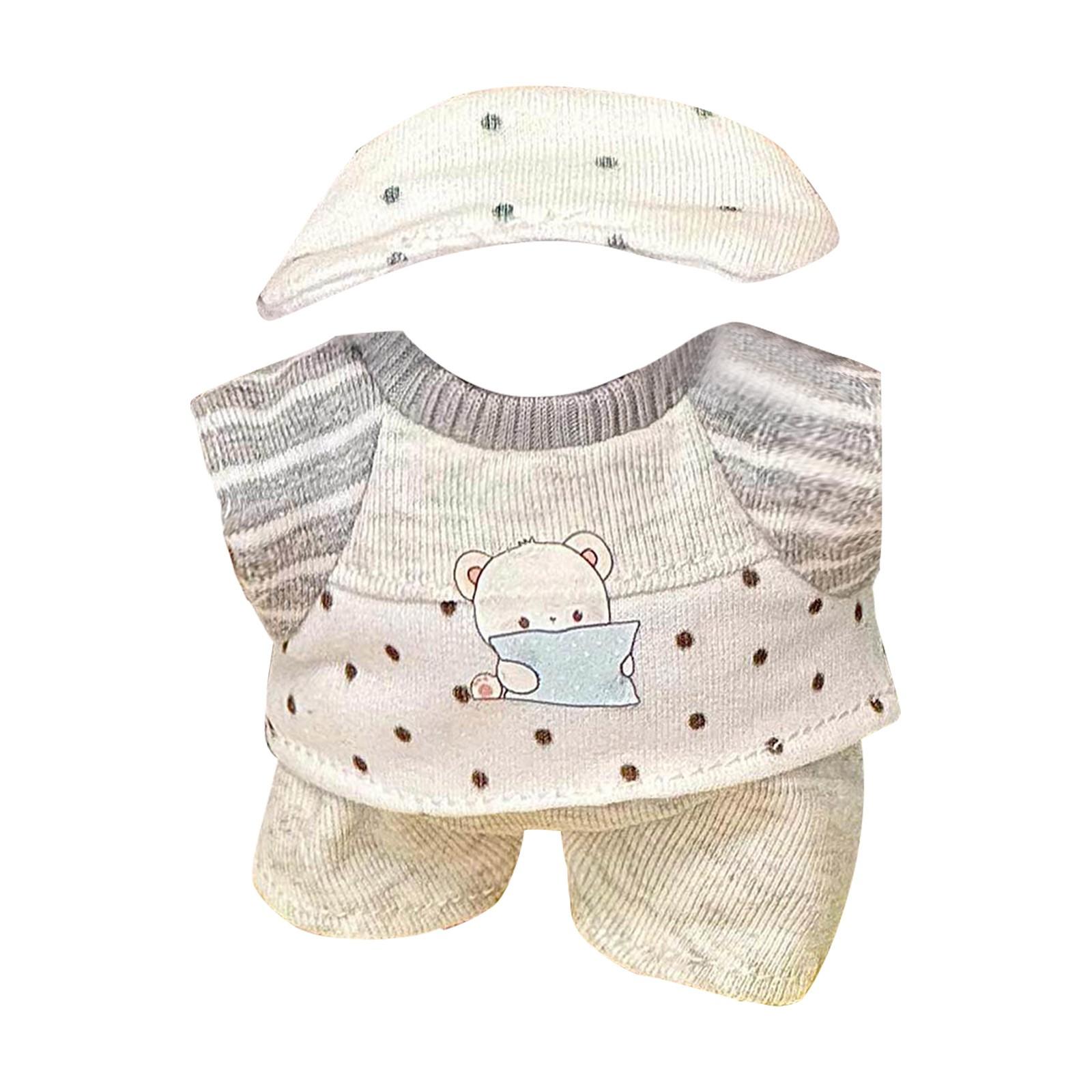 

Кукольная одежда Подвеска Платье Бант Клетчатый Шарф Набор Плюшевое кукольное платье One Size