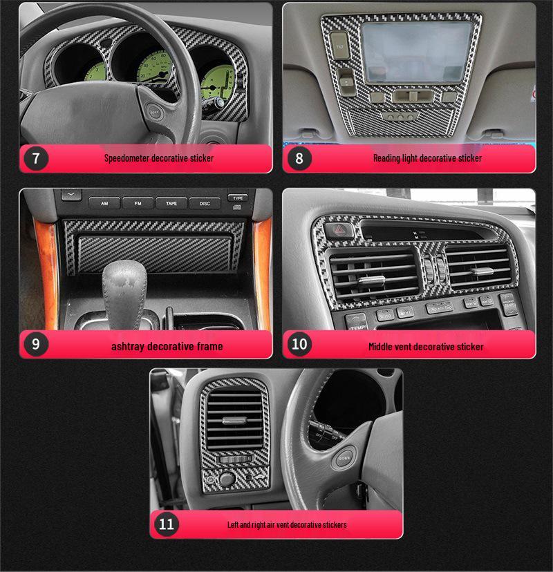 Lexus GS 98-05 Carbon Fiber Interior Center Console Air Vent Panel Sticker