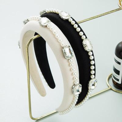 Frauen Haar Hoop Strass Perle Haar Ornament Temperament Licht Luxus Net Rot Kopf Ornament