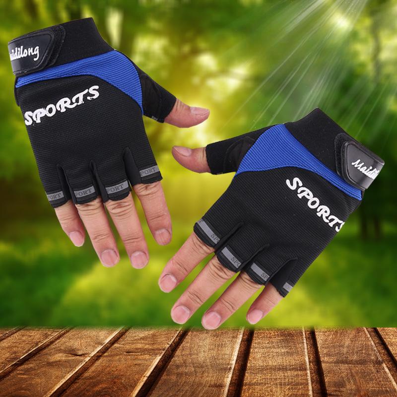 Cycling Half Finger Sports Gloves Men and Women Outdoor Fitness Spring and Summer Thin Motorcycle Bicycle Children's Gloves