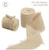 4CM*5M Handmade Frayed Edged Satin Chiffon Silk Ribbon For Wedding Invitation Wrapping Bouquets Birthday Party Decorations Gifts