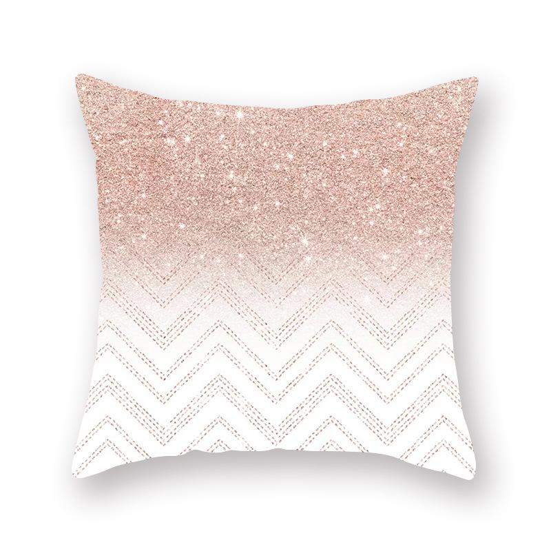 Nordic Pink Geometric Printing Pattern Cushion Cover Home Living Room Sofa Decorative Pillow Pillow Cover