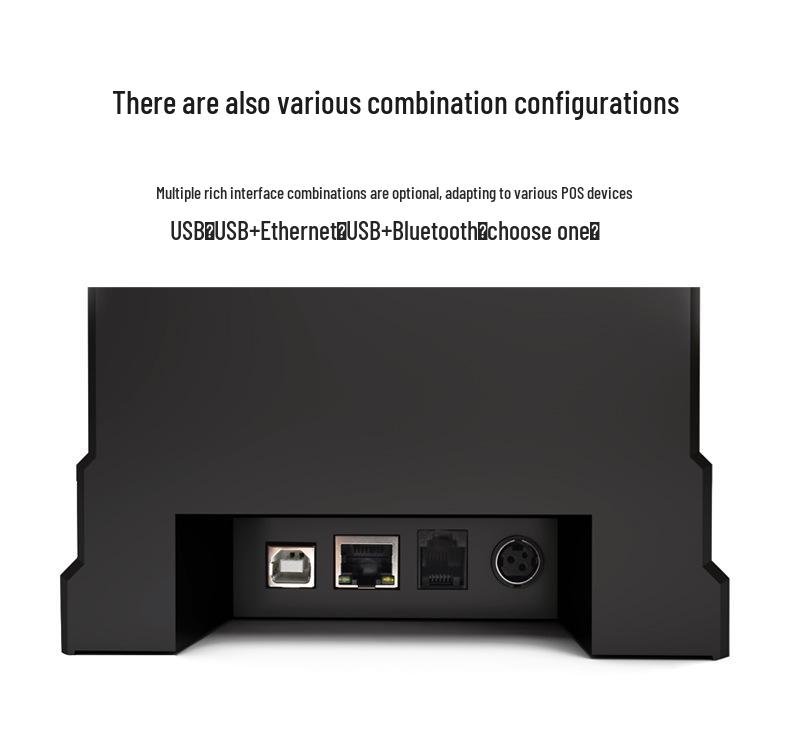 80-MM tragbarer Thermodrucker für Quittungen mit USB/LAN/Bluetooth-Konnektivität