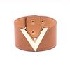 Europe Crack Leather Bracelet For Women Femme All-Match V Word Wide Punk Style Soft Jewellery Cool Wholesale