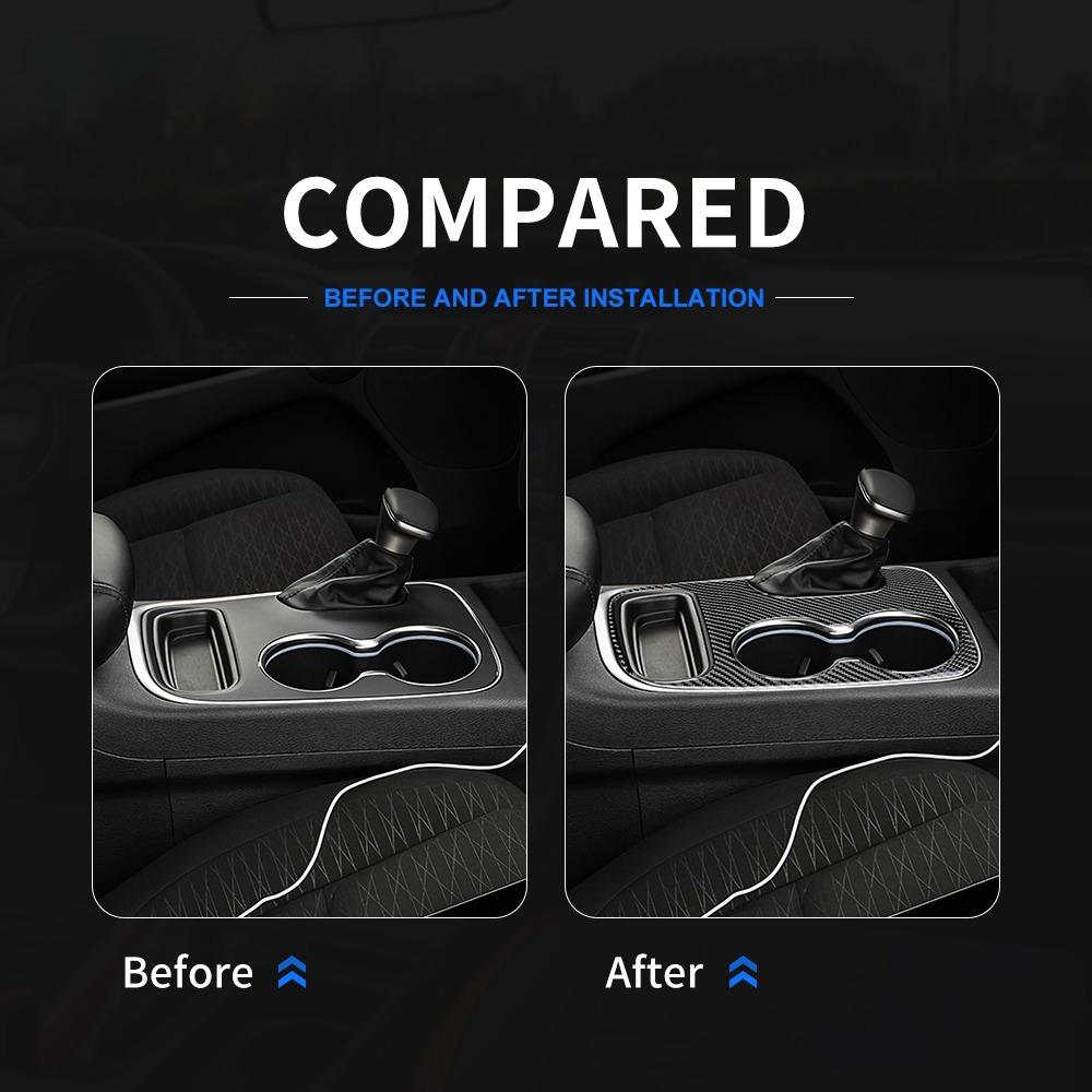 Car Center Console Transmission Console Gear Shift Panel Cover For Dodge Durango 2018-2020 Cup Holder Frame Decorate Accessories