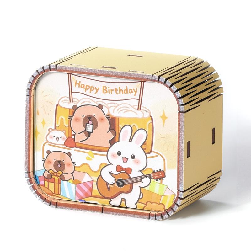 Original Wooden Mini Birthday Music Box for Friends & Children Gifts
