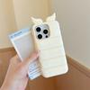 Kawaii 3D Angels Wings Bear Rabbit Cat Ears Solid Color Phone Case for iPhone 17 16 15 14 13 Pro Max Plus Soft Silicone Shockproof Protective Cover