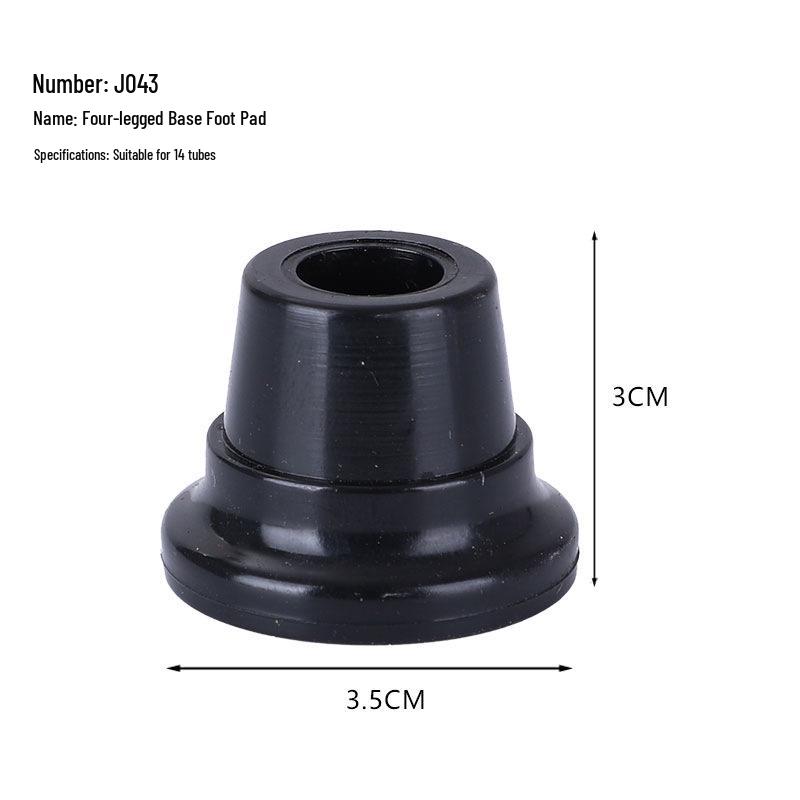 Multi-spec Anti-Slip Rubber Cane Tip for Elderly Walking Sticks - Tripod & Quadruped Foot Covers