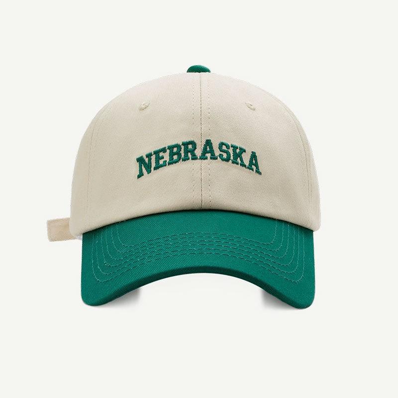 Padded Baseball Cap With Embroidered Lettering For Casual Outdoor Wear