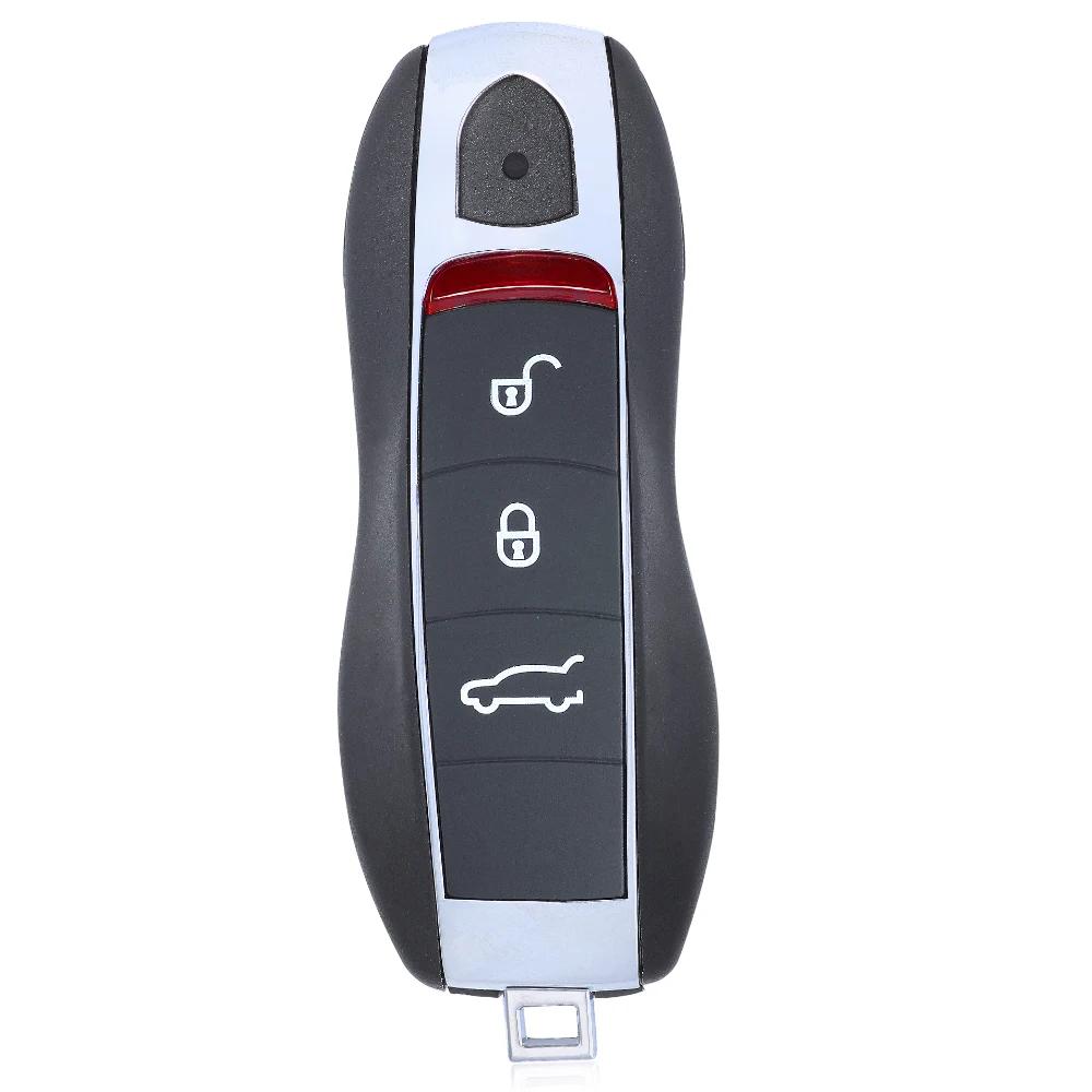 3 Boutons Pour Porsche 718 911 Cayenne Panamera Cayman Macan 2015 2016 2017 2018 2019 2020 2021 Coque de Clé à Distance Fob