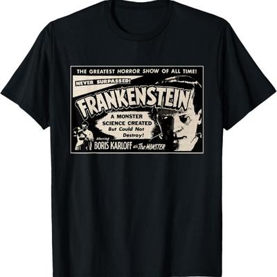 Vintage Horror Movie Monster Halloween Frankenstein Monster T-Shirt