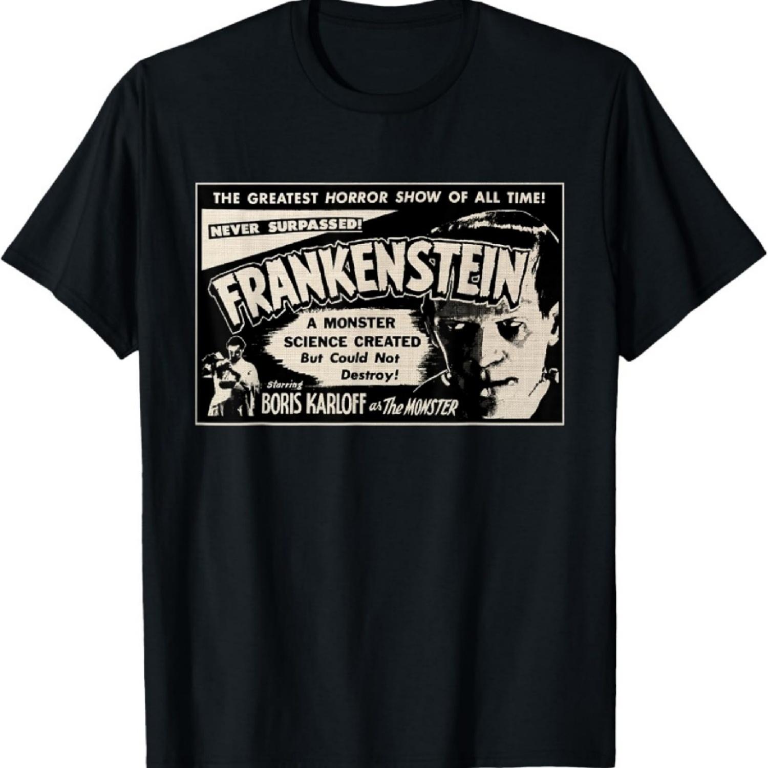 

Vintage Horror Movie Monster Halloween Frankenstein Monster T-Shirt S