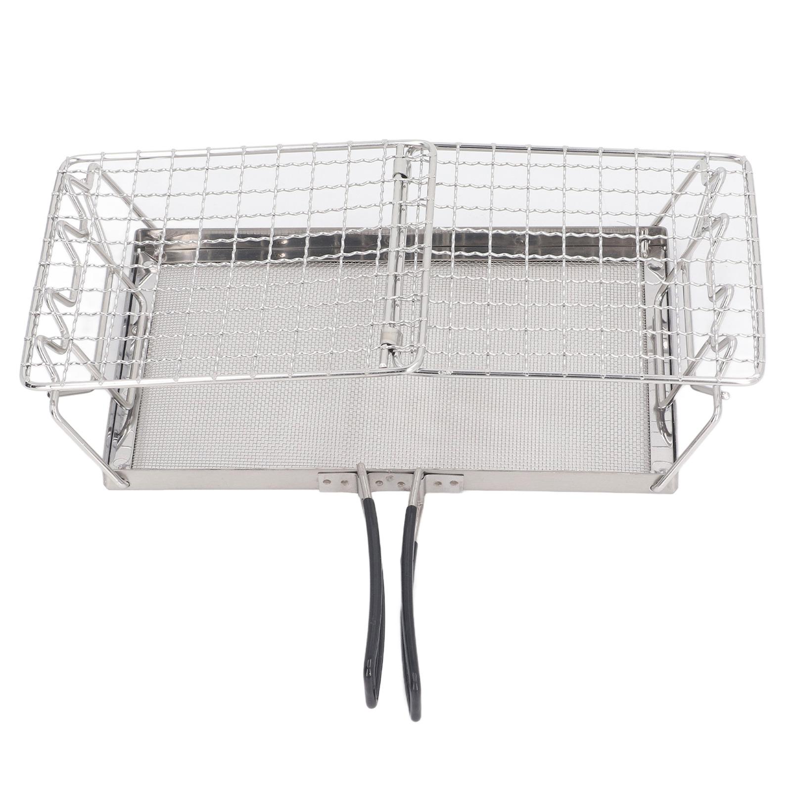 

Тостер для походной плиты из нержавеющей стали, складной переносной тостер для походной плиты, подставка для подноса для использования на открытом воздухе L