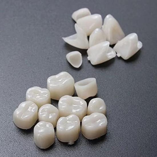 New 2 Packs Dental Temporary Crown Material for Anterior + Molar Teeth Veneers