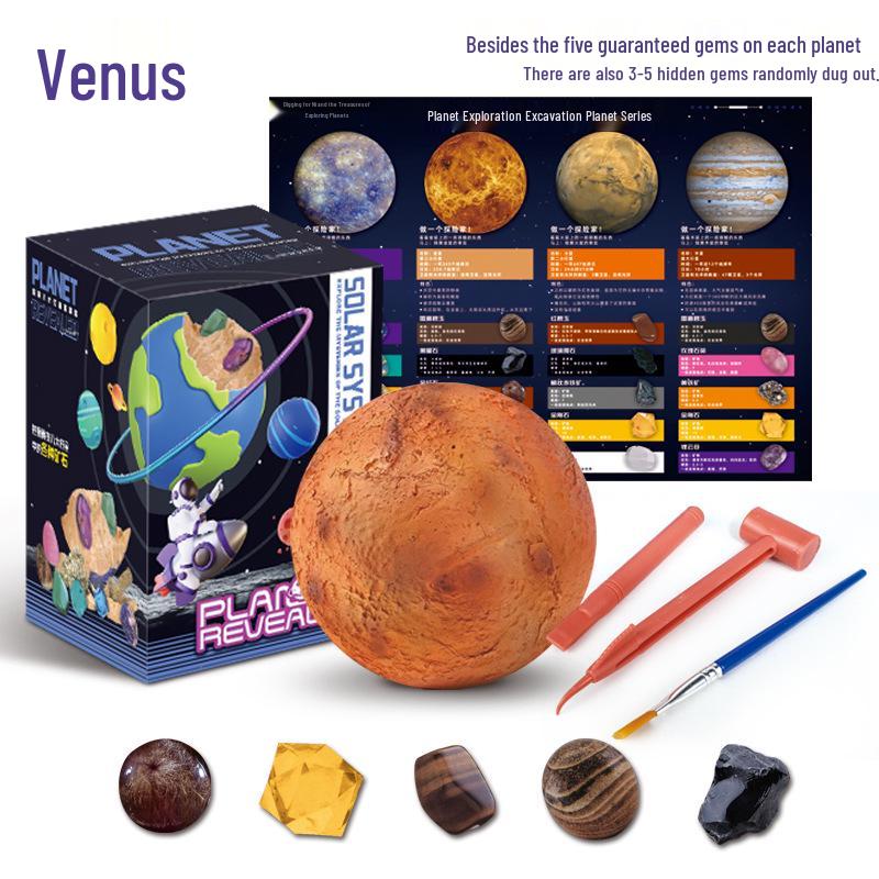 Planet Gem Archaeological Excavation Toy - Educational Treasure Hunt for Kids