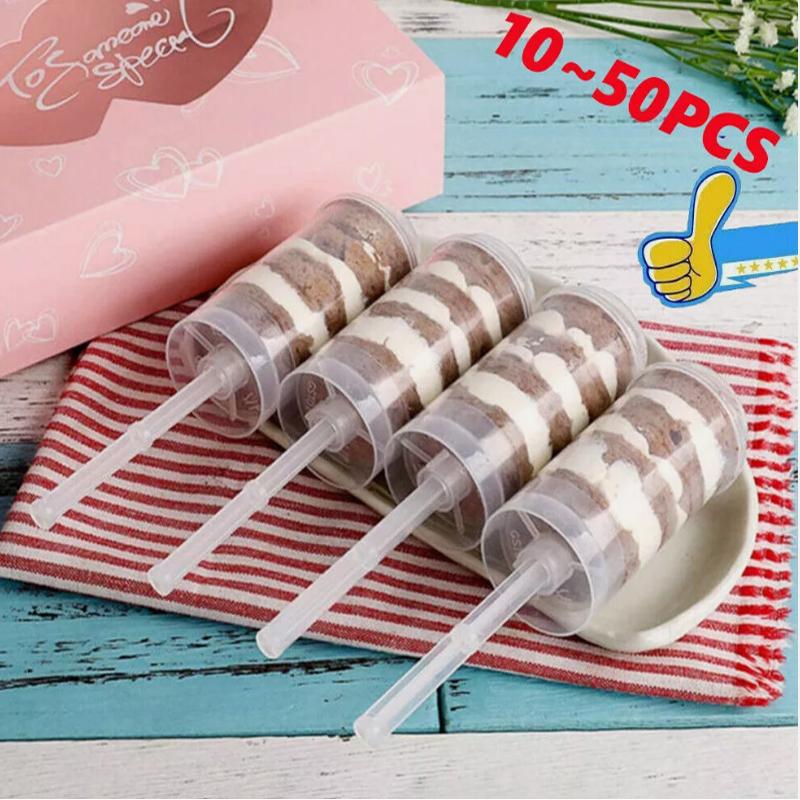 

10-100X DIY Десерт Push Up Pop Containers Shooter Pop Party Wedding Push Cake 10pcs