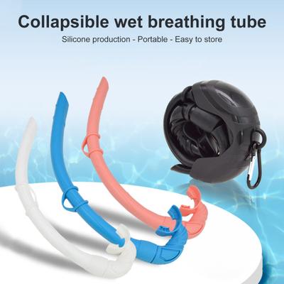 Tuba de natation pour entraînement à la natation sur les genoux Tube de respiration de plongée en silicone Outil d'entraînement de plongée en apnée antidérapant