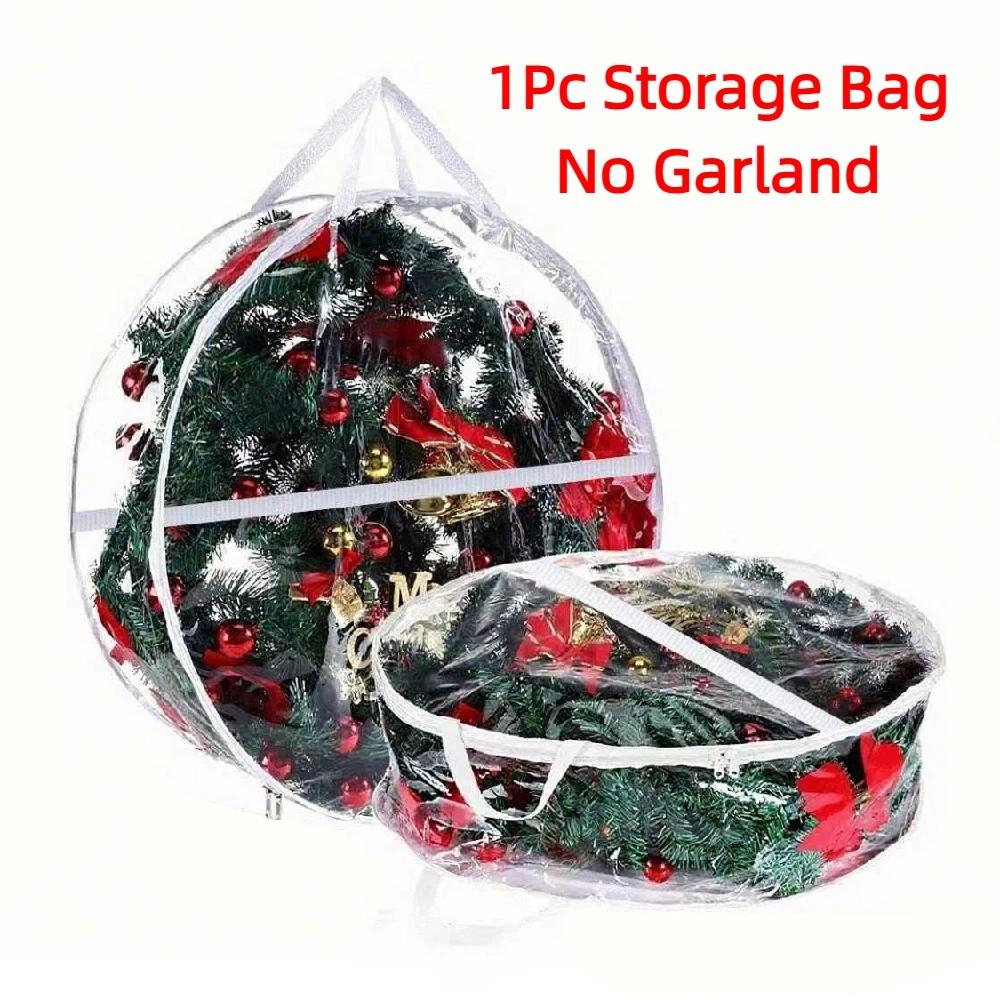 Dustproof Christmas Wreath Storage Bag Large Capacity Xmas Sundries Organizer Christmas Supplies