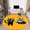 1pc Halloween Cats Office Round Area Rug, Indoor Mat Suitable For Office, Under Office Chairs Bedroom Living Room Home Decor176