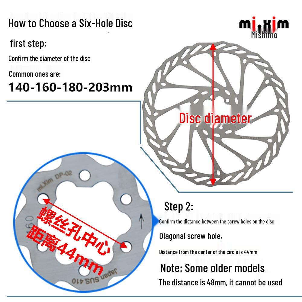 Mountain Bike Cooling Floating Disc Brake Rotor & Pads 140-203mm