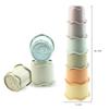 Stacking Cups Toy For Rabbits Multi-colored Reusable Small Animals Puzzle Toys For Hiding Food Playing Small Animals  Pet Toys