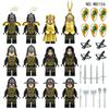 M8156 Medieval Green Dragon Knight Figurine Children Assemble Small Particle Building Block Toy