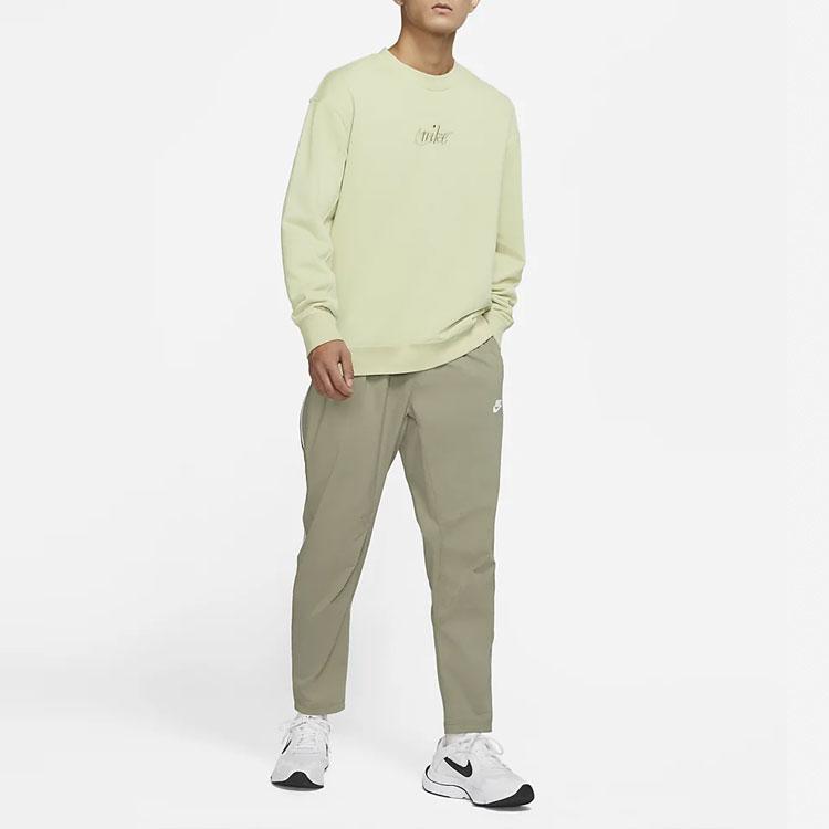 Nike Embroidered Logo Sport Pullover Sweatshirt Men Tops Green DR7836-371