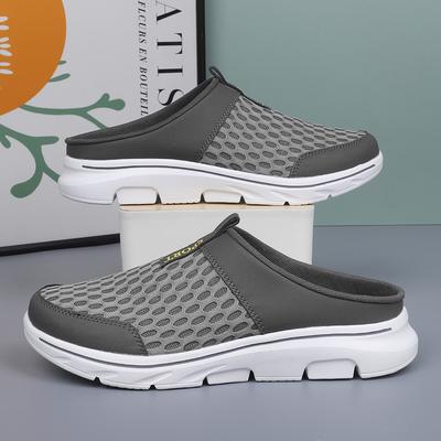 Summer New Breathable Semi -slippers Fashion Trend One Foot Kick Lazy People Casual Flying Men's Shoes