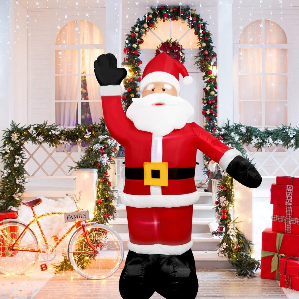 8 FT Yard Decoration Blow Up Christmas Garden Lawn Decor Supplies Lighted Christmas Inflatable Santa Claus