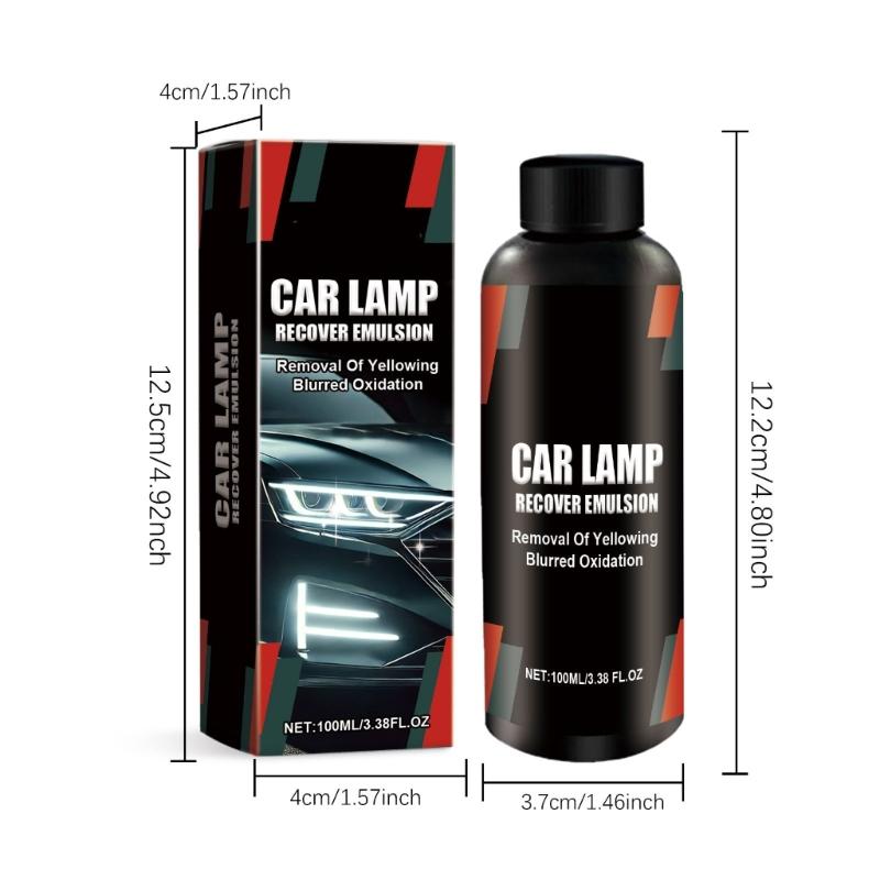 Scheinwerferaufbereitung, Scheinwerferreiniger stellt klare Autokunststoffe wieder her und schützt vor Oxidation, 100 ml