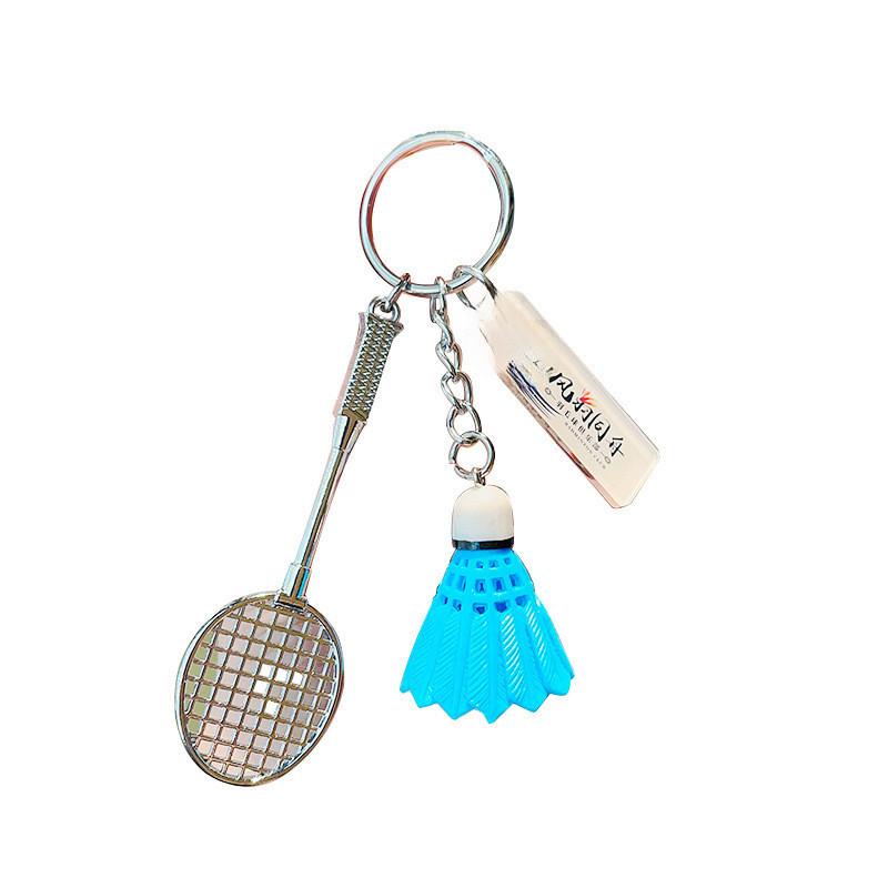 Realistic Metal Badminton Racket Keychain Perfect For Party Favors And Gifts