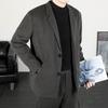 Men's Trendy Harajuku Long Sleeve Notch Lapel Casual Suit Coat for Autumn/Winter