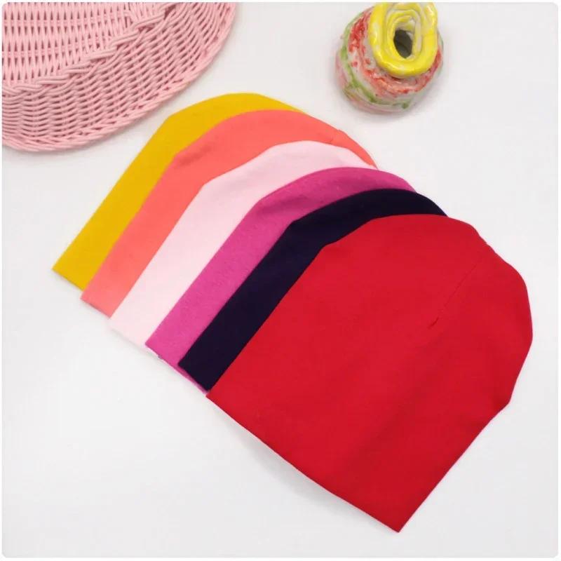 Cappello in Maglia Solido per Bambini da 0 a 3 Anni Cappellino Caldo Invernale in Cotone per Neonato Primavera Autunno Berretto per Bambino/a