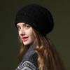 WTEMPO Autumn Winter Woolen Warm Beanie Hats Women's Elegant Large Size Versatile Knitted Hats Warm Beret Mother Hats
