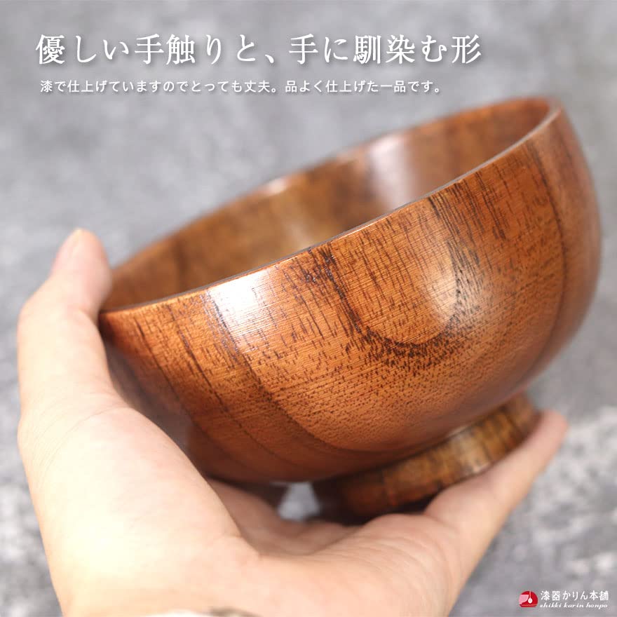 Bowl Soup Bowl Wooden Bowl Wooden Cloth Bag Soup Bowl Set of 5