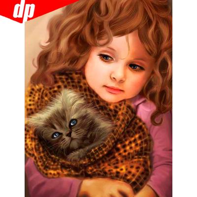 Vente Mosaïque Diamant Filles Peinture Diamant 5d Forage Complet Rond Enfants Broderie Diamant