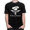 Custom Culinary Genius Skull Chef Tshirts for Men Short Sleeve Casual T Shirt Cooking Pirate Tshirts Slim Fit Pure Cotton Tee