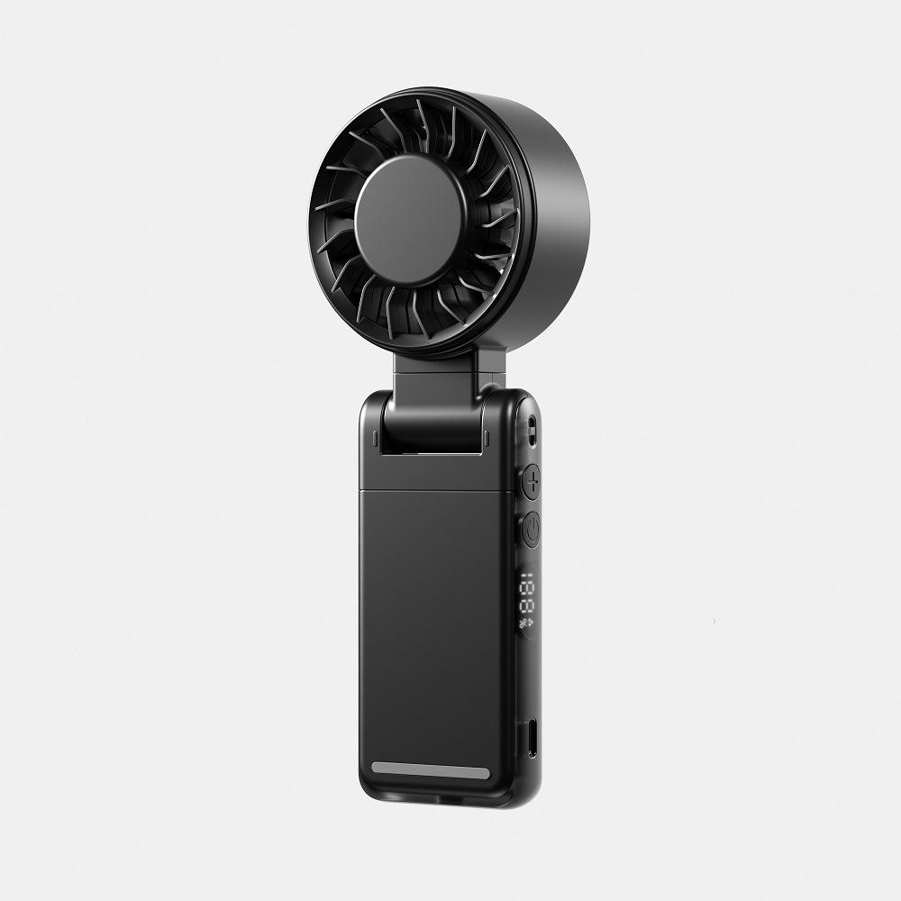 5-Speed USB Rechargeable Waist Fan with Digital Display and Clip for Handheld or Desktop Use 26 New Multi-function