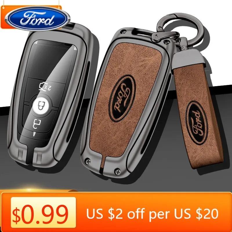 Car Sticker 2026 Ford New 2025 Hot Leather Car Remote Smart Key Case Cover For Ford Raptor F150 Remote Control Protector For For