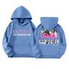 Girls' Fashion Long-Sleeve Hooded Sweatshirt with Print and Pockets