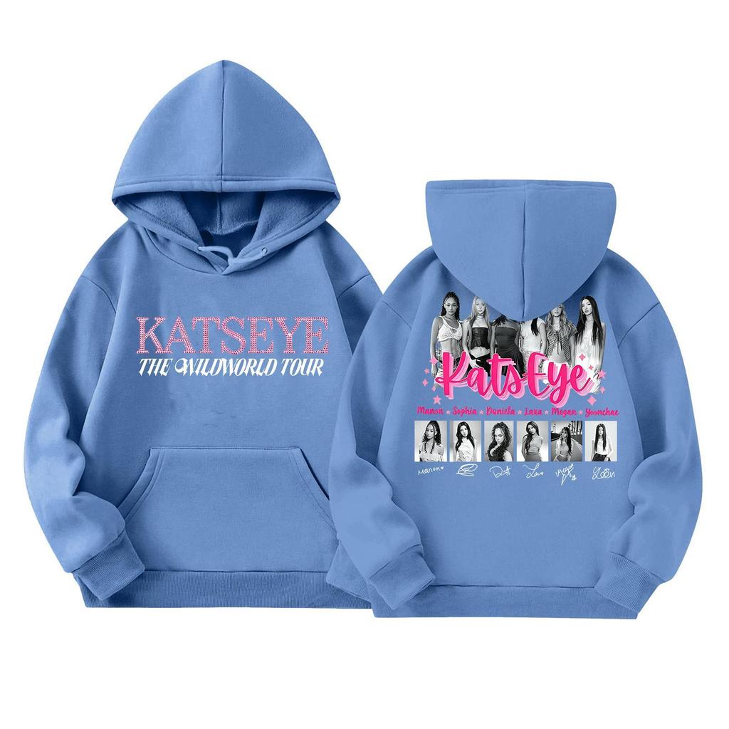 Girls' Fashion Long-Sleeve Hooded Sweatshirt with Print and Pockets