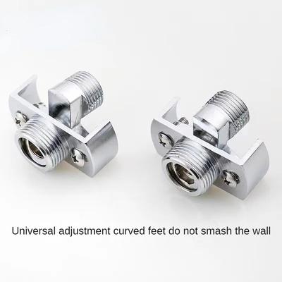 Accessori per l'installazione del rubinetto doccia a pedale curvo universale, valvola doccia ad angolo regolabile allungata, pedale curvo universale