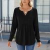 Women's Fashion Casual Long Sleeve Solid Color T-Shirt Top