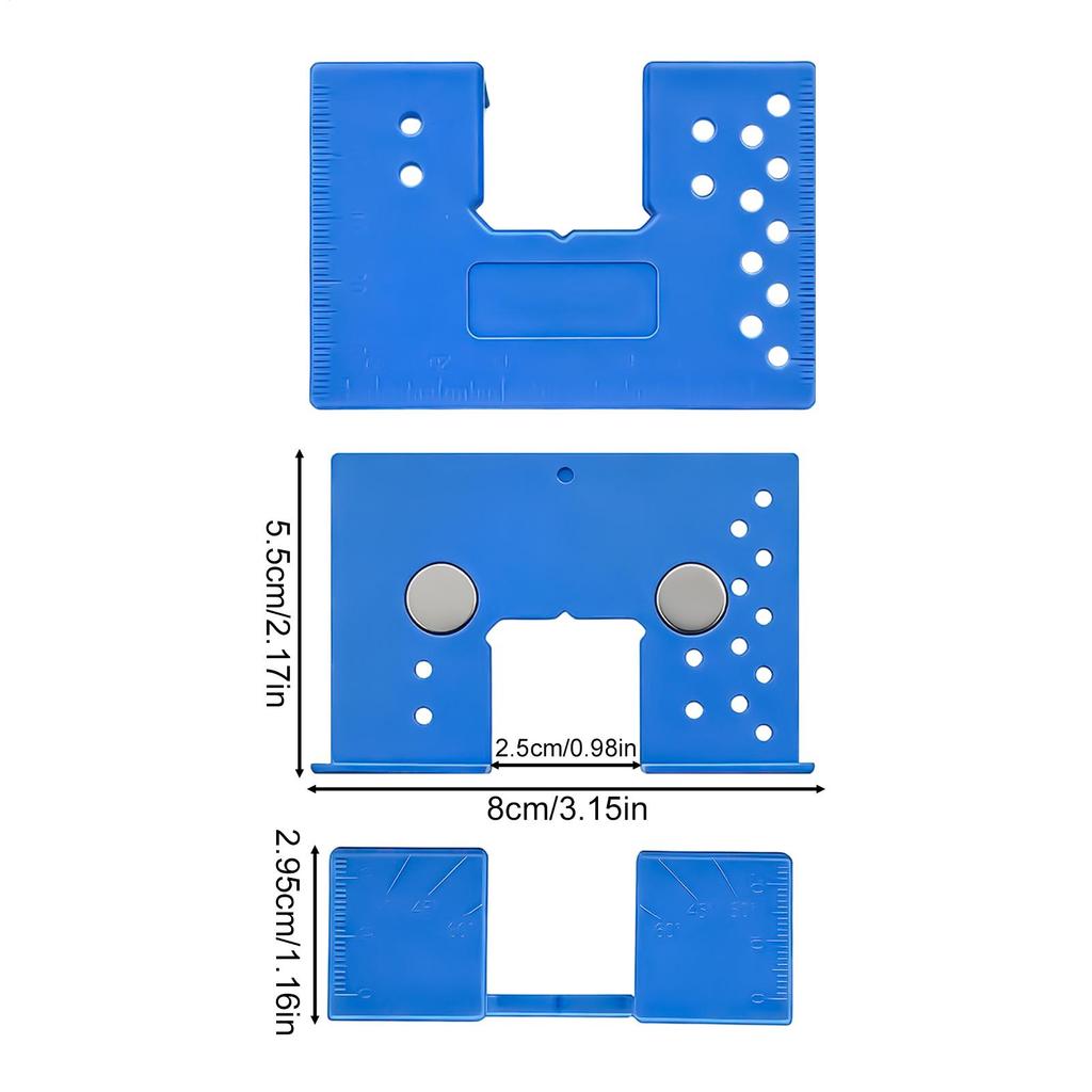 2pcs Magnetic Woodworking Hinge Mounting Fixing Tool Door Panel Gap Piece Cabinet Hinge Installation Fixed Plate Limit Spacer