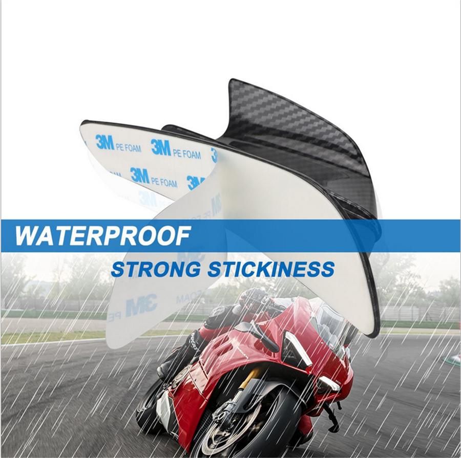 Καθολικά Μοτοσυκλέτας Γυαλιστερά Ανθρακονήματα Πλαϊνά Μαύρα Πτερύγια Αεροτομή Αεροδυναμικού Πτερυγίου T