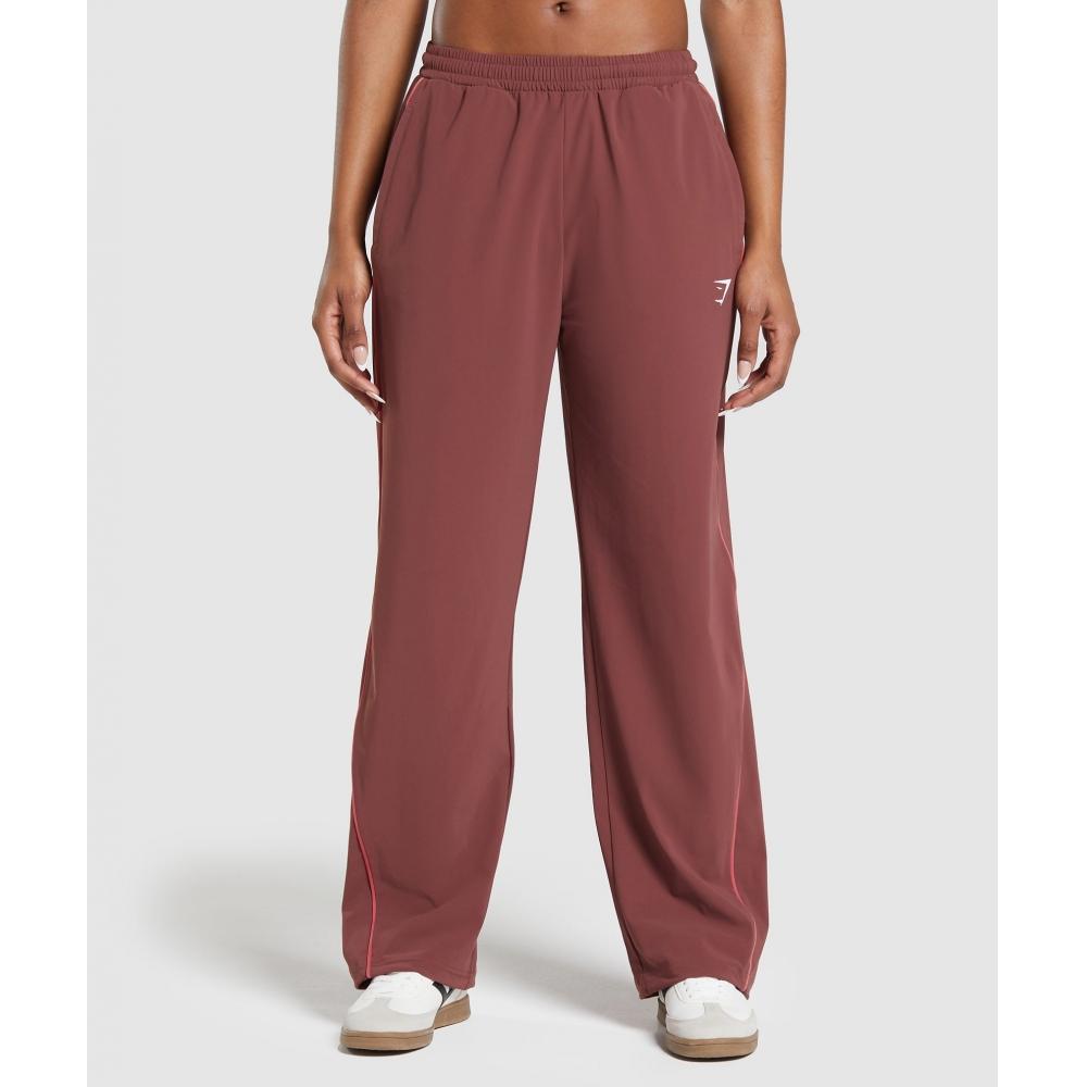

Брюки GYMSHARK Stitch Feature из тканой ткани бордового цвета B6A9S RBQV