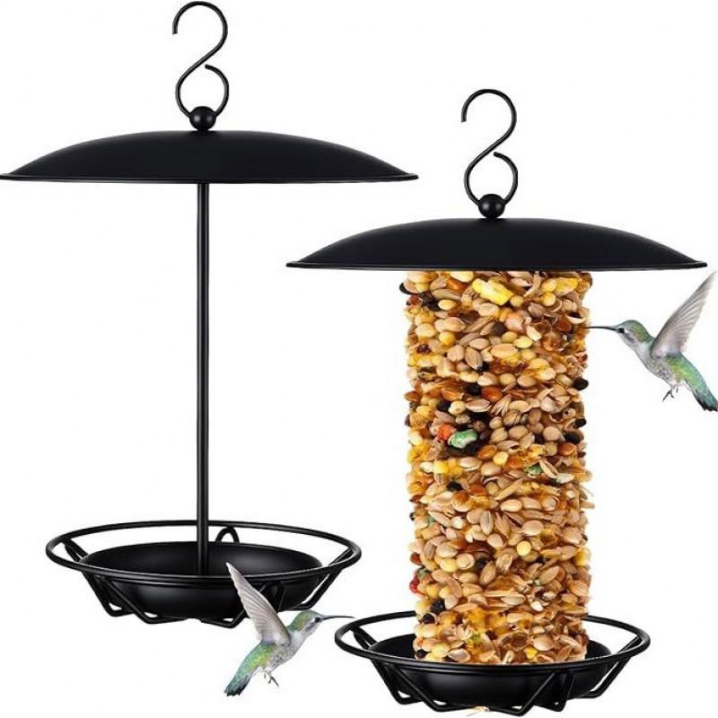 Wetterfester Metall-Vogelfutterspender Kleine bis mittelgroße Vögel Außenbereich Garten Hängend Mit Wasserschale Europäischer Stil Design
