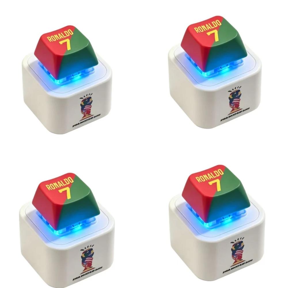New CreativeKey Pendant Siu Press-and-Squeeze Stress-Relief Keyboard Sound-Emitting and Light-Up Keychain Gift Anime
